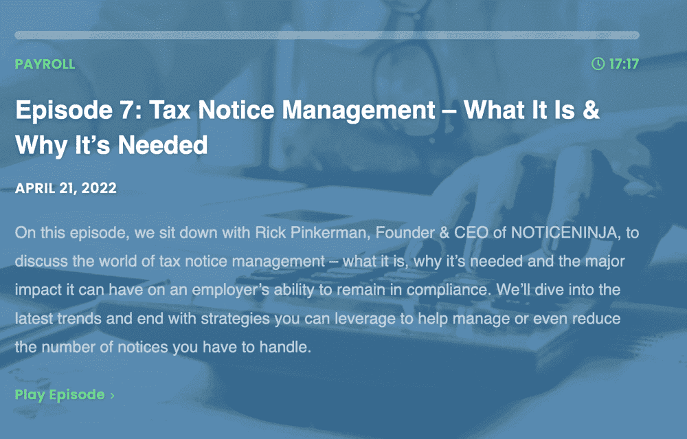 Tax Notice Management: A Podcast with CICPlus+